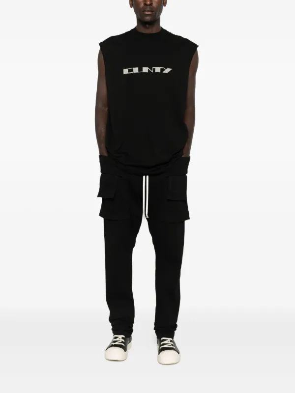 Rick Owens DRKSHDW graphic-print Sleeveless T-shirt | Black