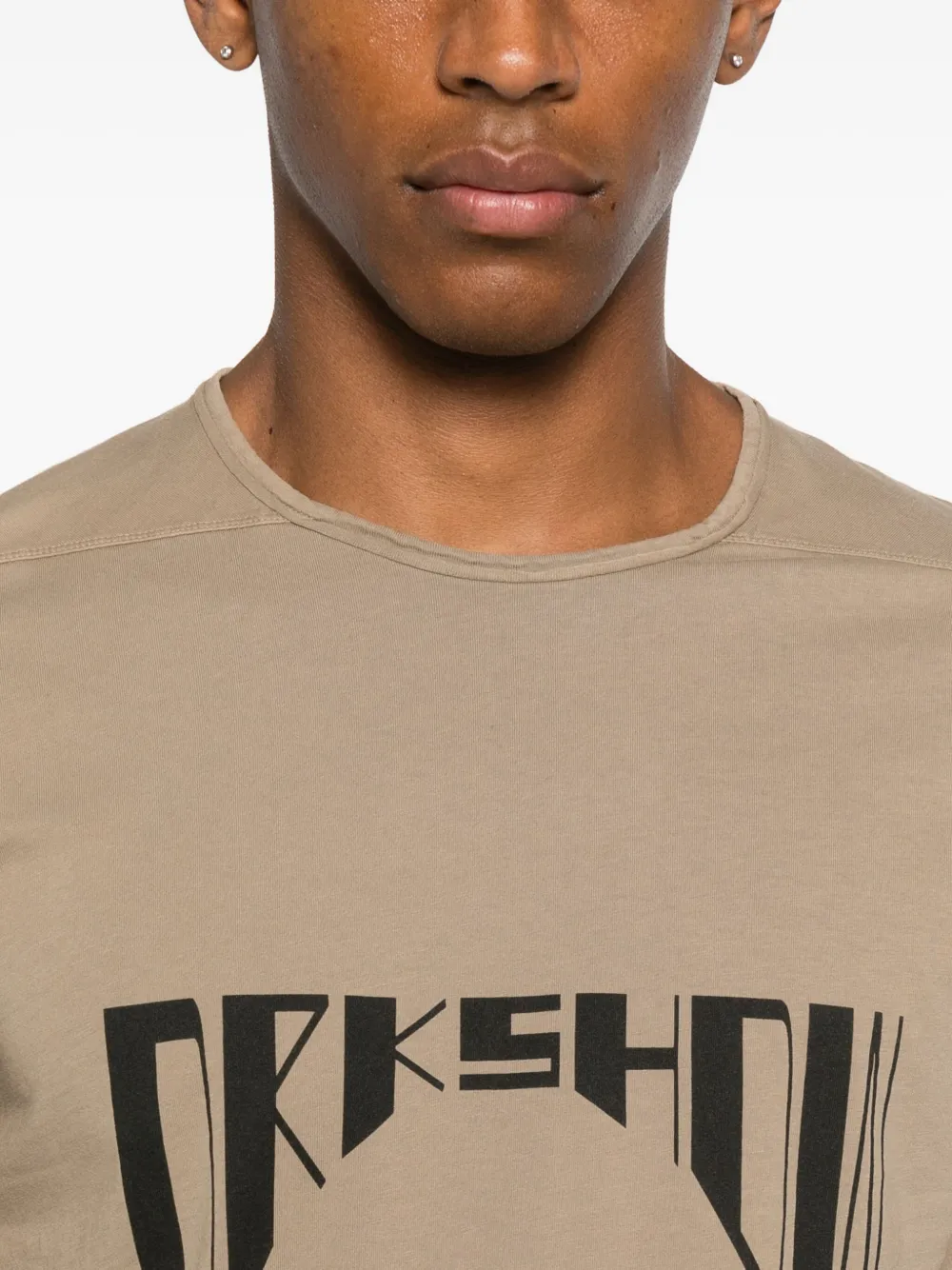 Rick Owens Drkshdw Graphic-print Short-sleeve T-shirt In Burgundy