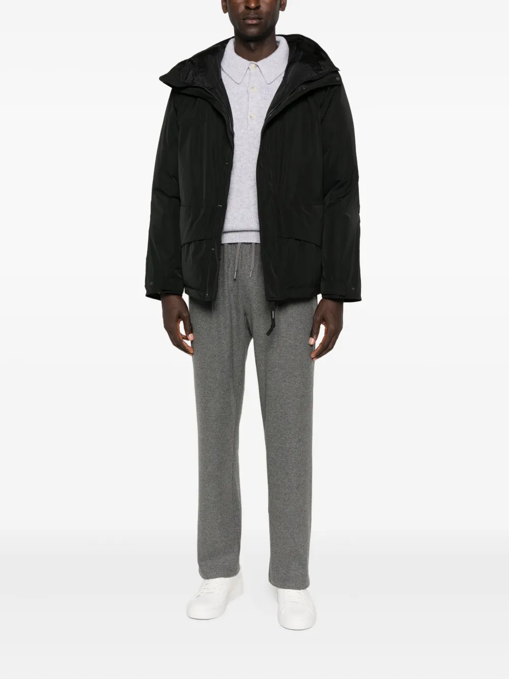 Aspesi Pinguino Hooded Padded Jacket In Black