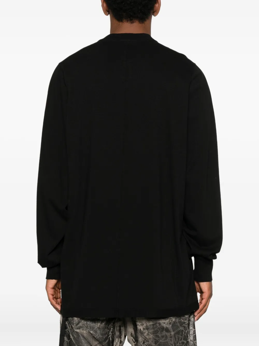 Rick Owens Drkshdw Graphic-print Long-sleeve Sweater In Black