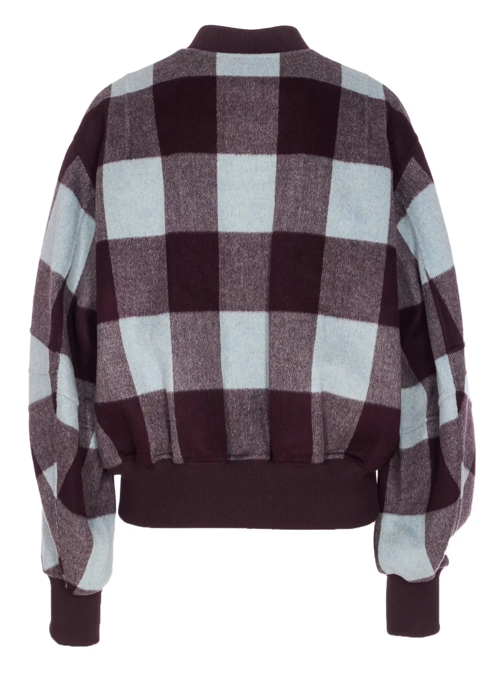 Essentiel Antwerp Check Wool Jacket In Brown
