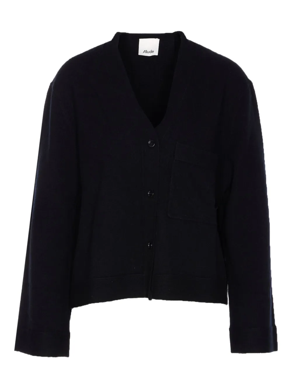 Allude buttoned-front pocket cardigan - ブラック Allude buttoned-front pocket cardigan - ブラック