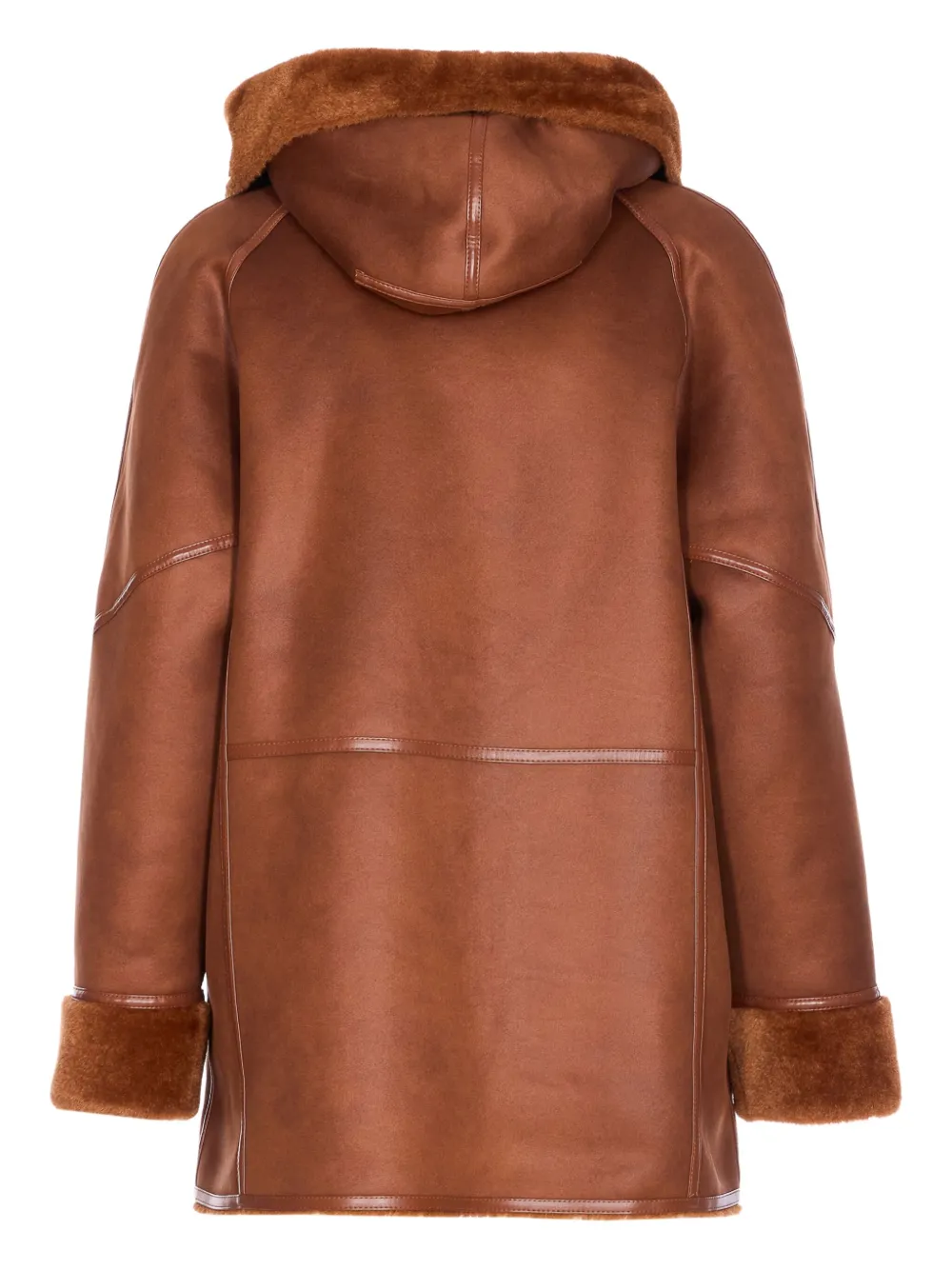 Urbancode hooded long-sleeve coat - ブラウン Urbancode hooded long-sleeve coat - ブラウン