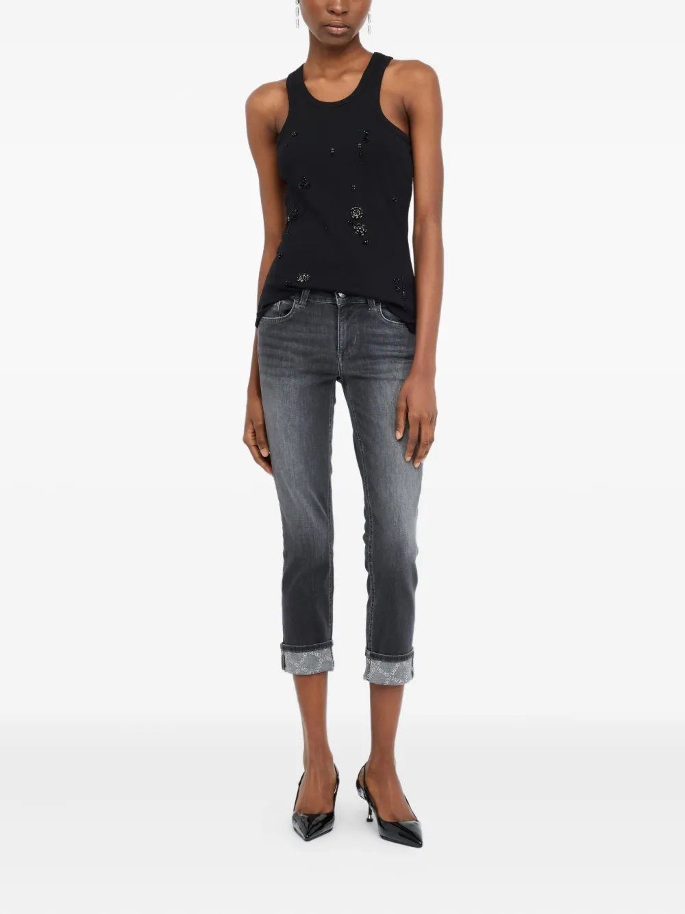 LIU JO Skinny jeans with turn-ups - Grijs