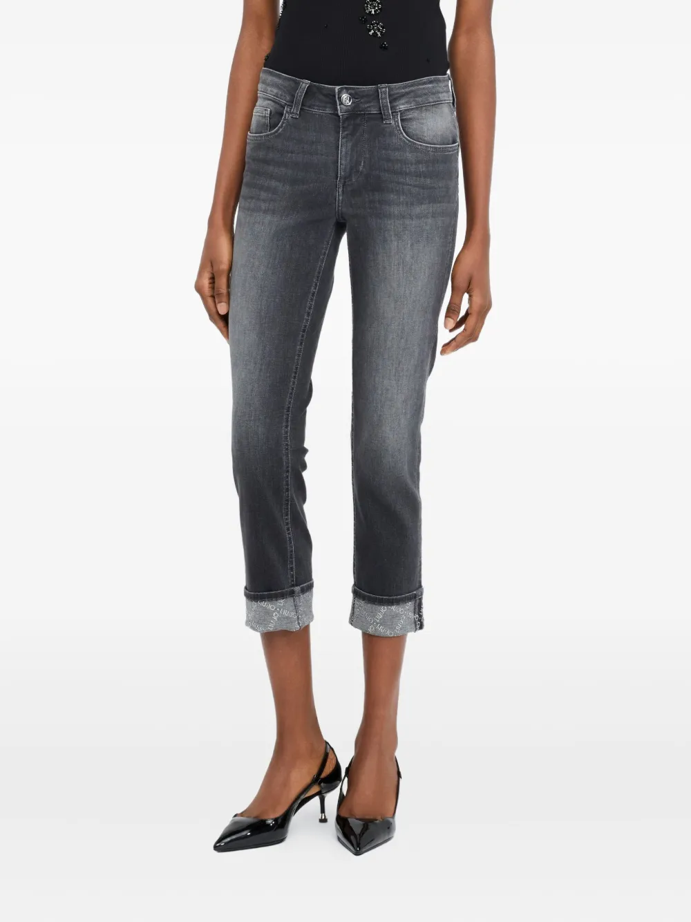 Liu •jo Denim Trousers With Belt Loops In Blue