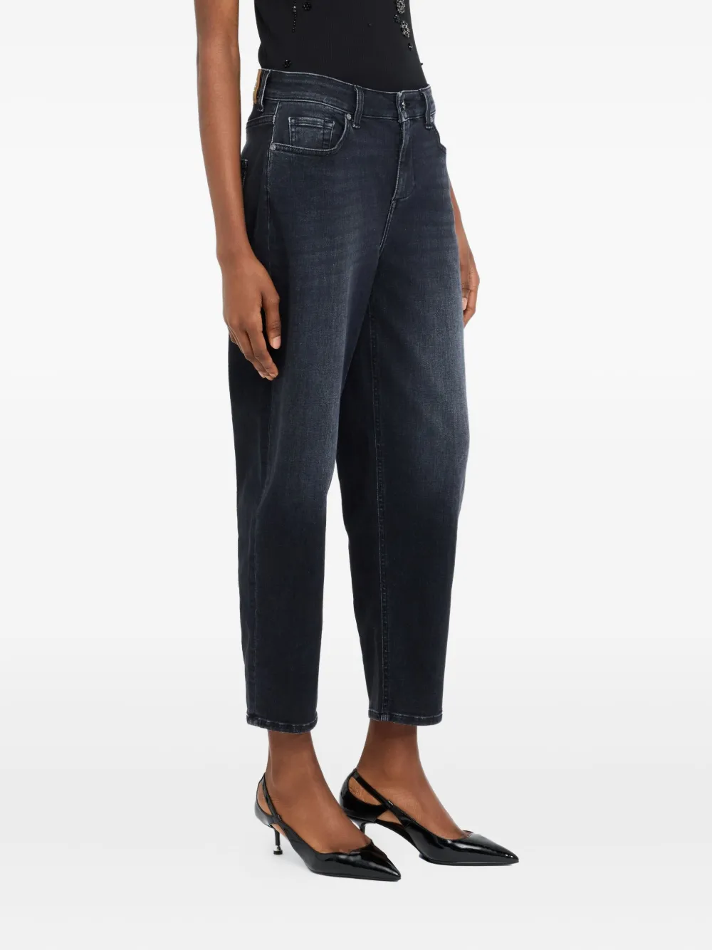 Liu •jo Carrot Fit Jeans In Black