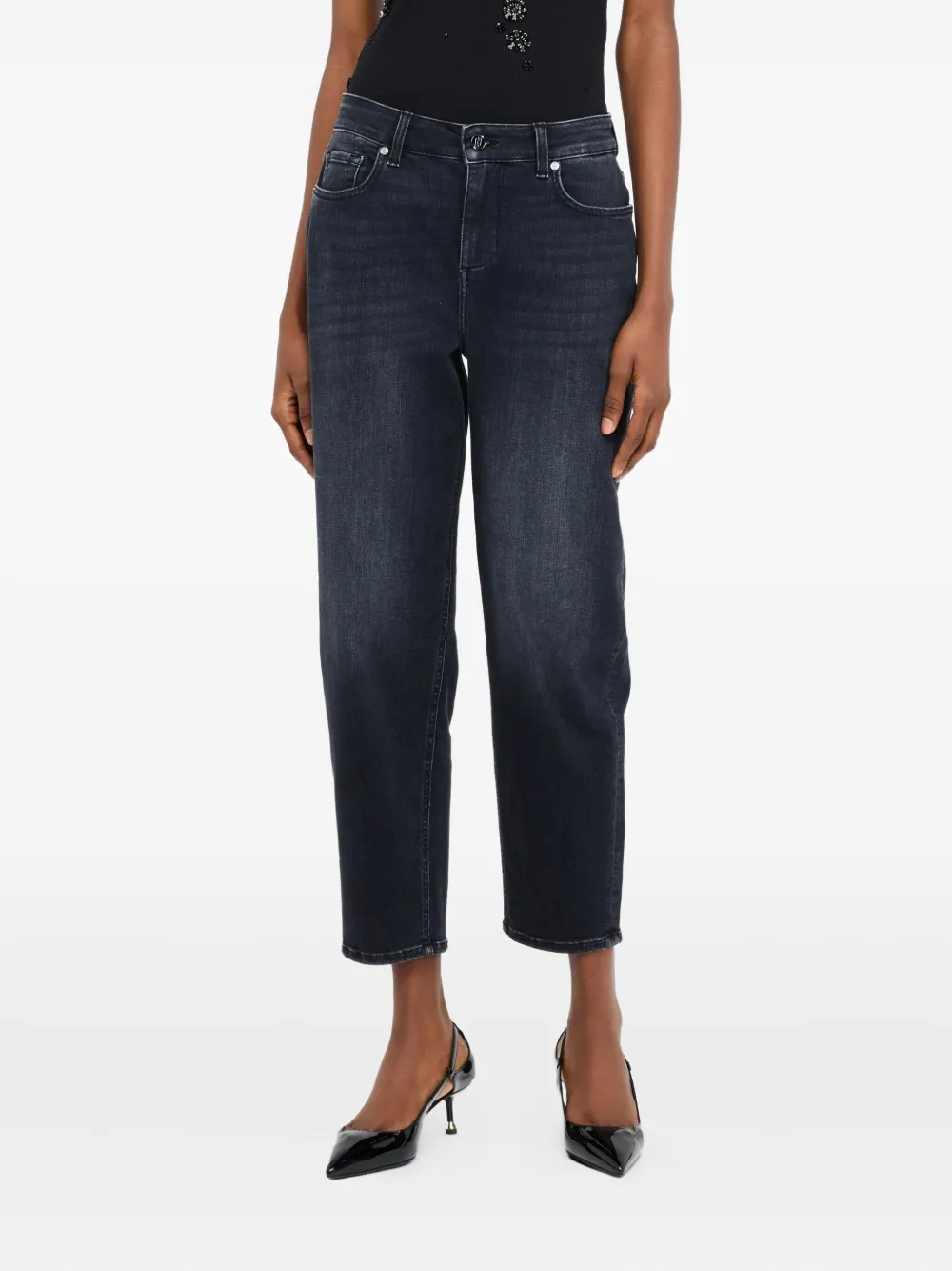 Liu •jo Carrot Fit Jeans In Black