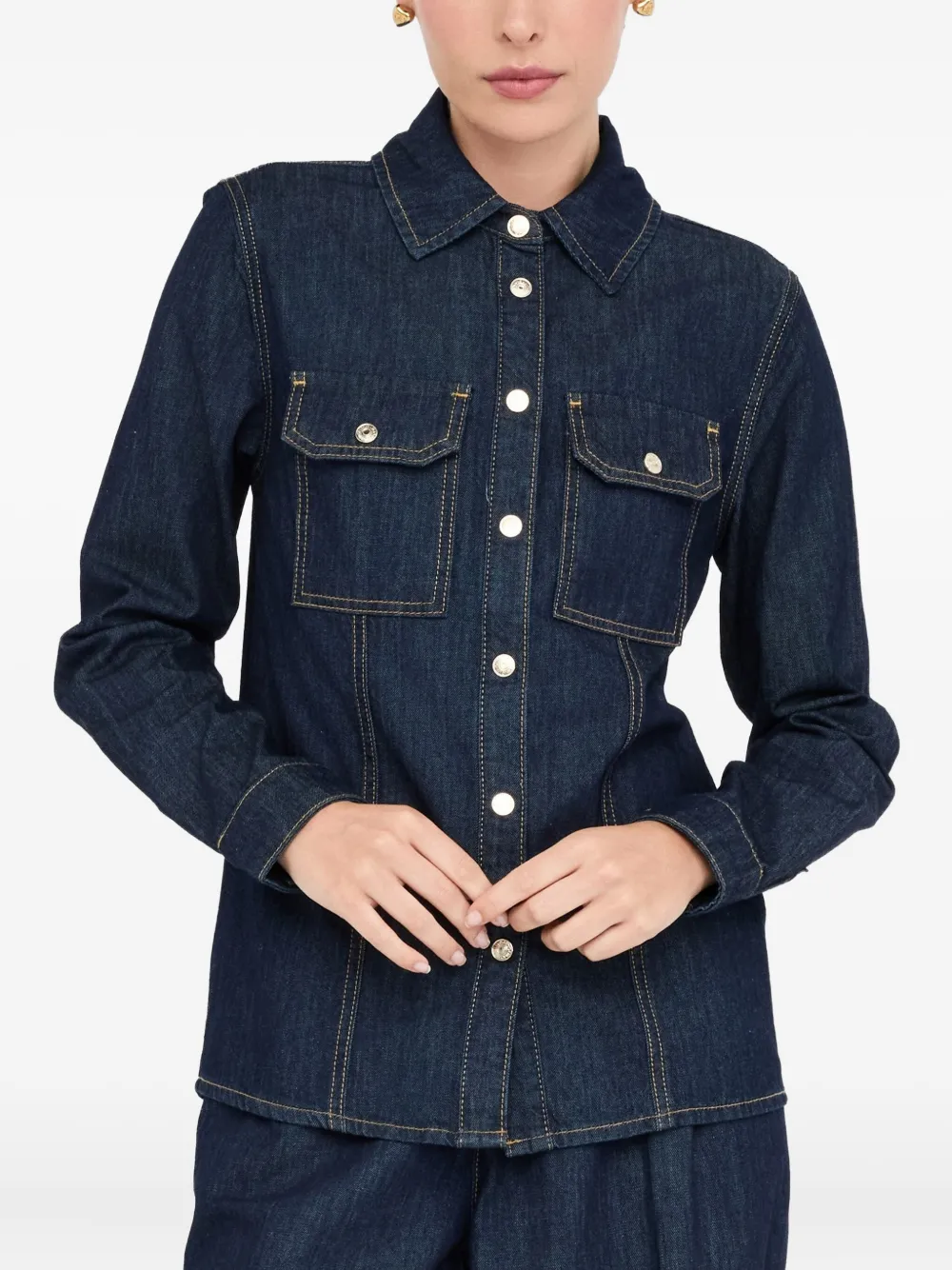 Liu •jo Denim Shirt In Blue