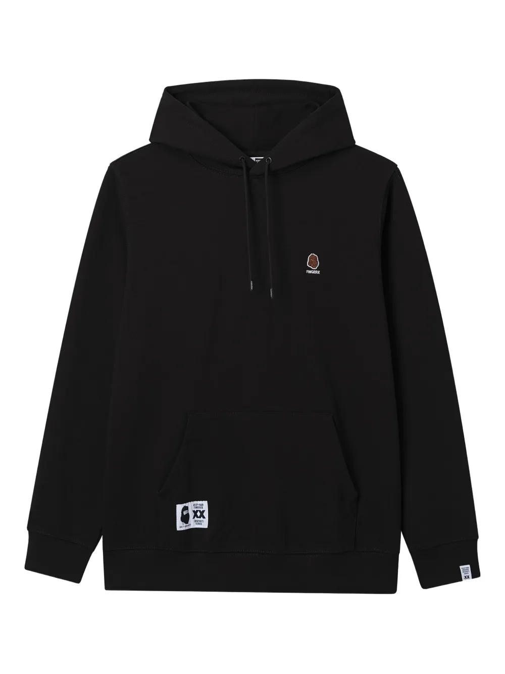 FINGERCROXX embroidered-logo hoodie | Black | Image 1