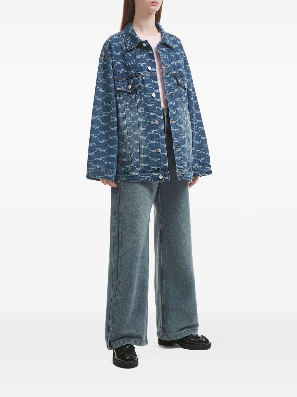 B+ab layered-effect jeans - Blauw