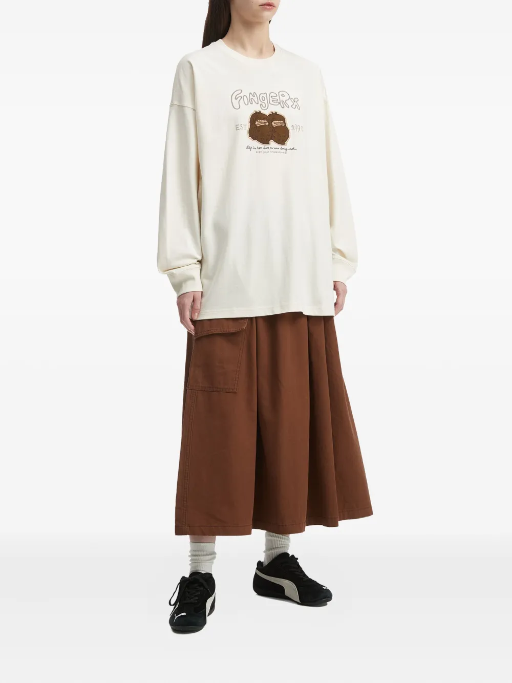 FINGERCROXX embroidered-logo long-sleeve T-shirt | T-Shirts & Jersey Shirts | Image 2