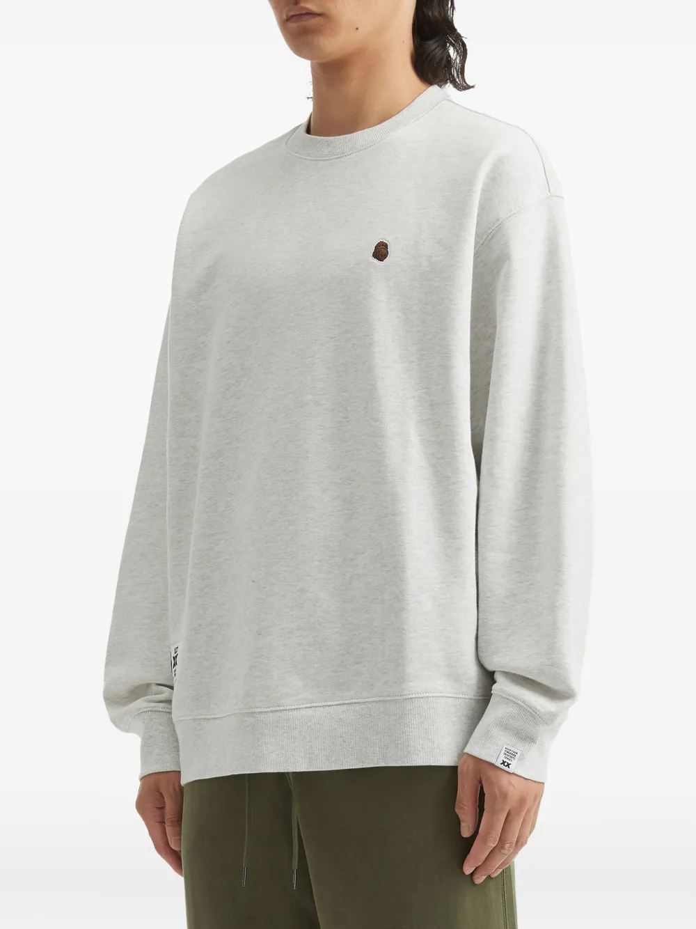 FINGERCROXX embroidered crew-neck sweatshirt - Grijs