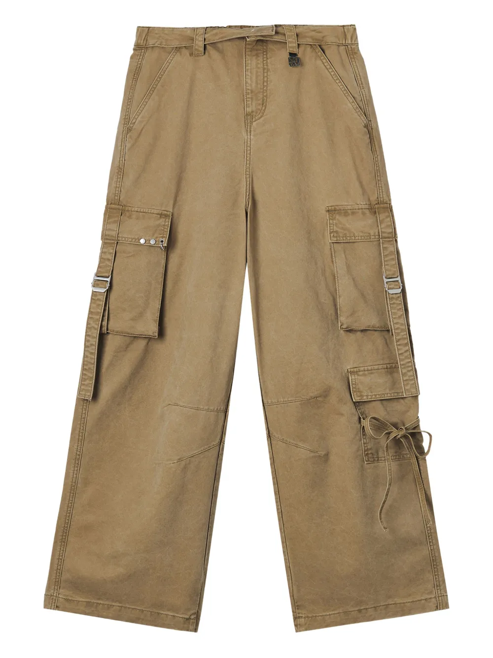 Musium Div. Cargo-pockets Logo-patch Trousers In Brown
