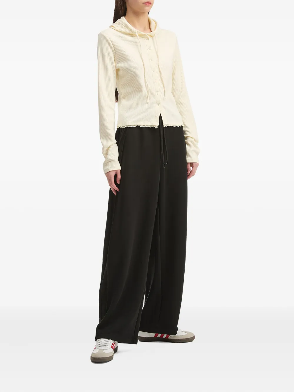 Tout a coup button-fastening hoodie - Wit