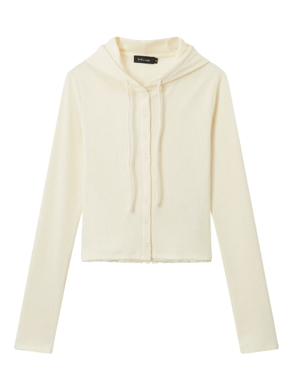 Tout A Coup Button-fastening Hoodie In Yellow
