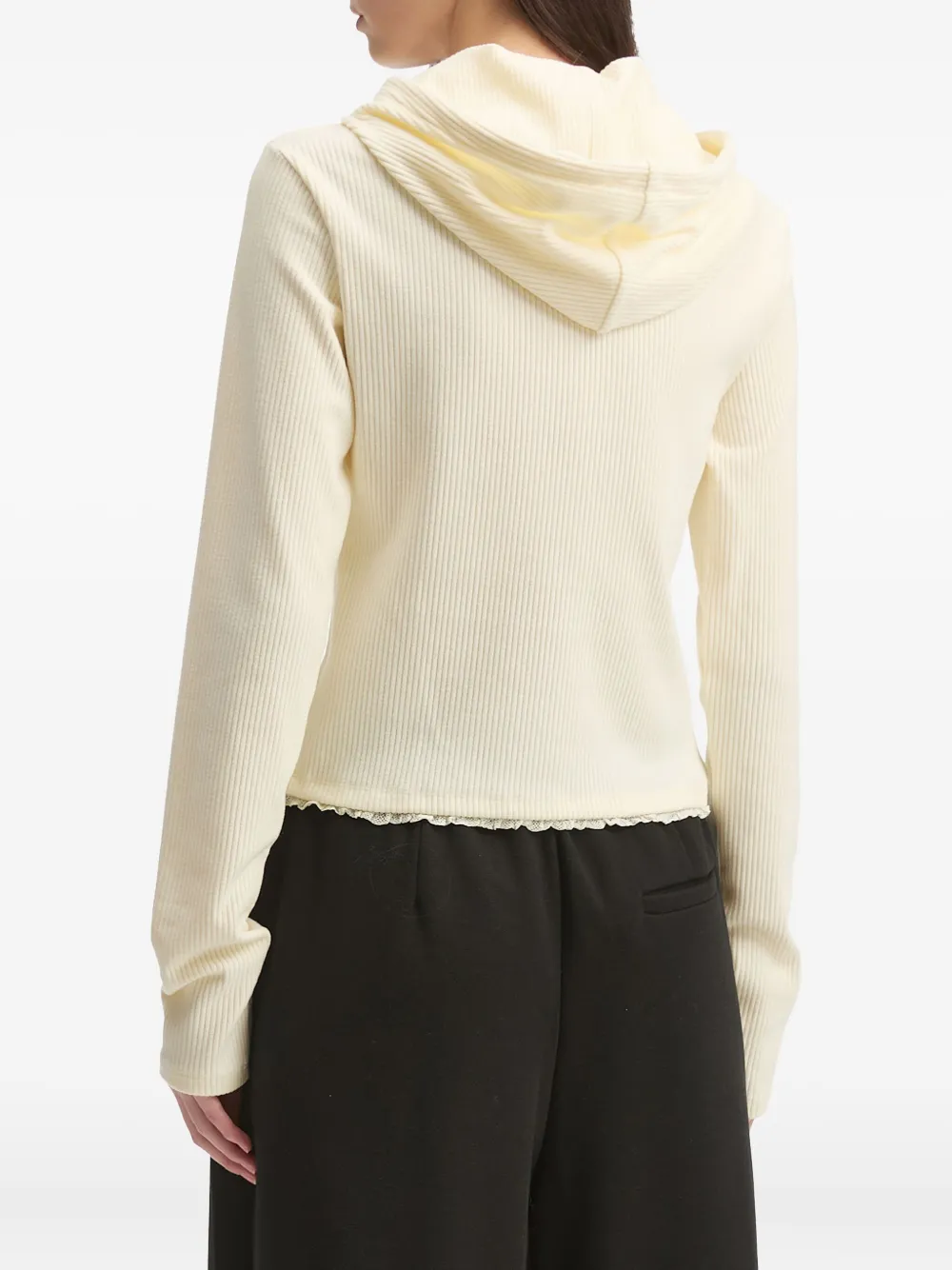 Tout A Coup Button-fastening Hoodie In Yellow