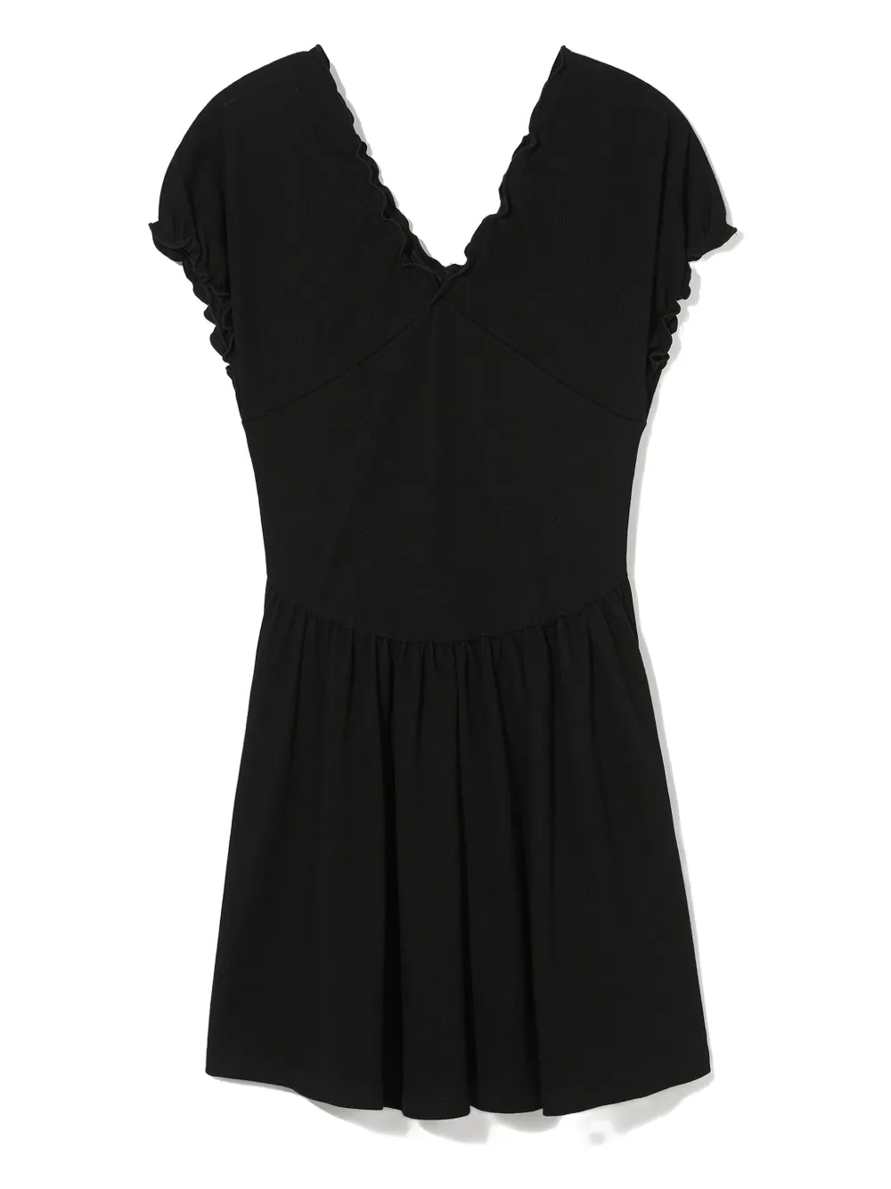 b+ab frill-neck self-tie mini dress | Black | Image 1