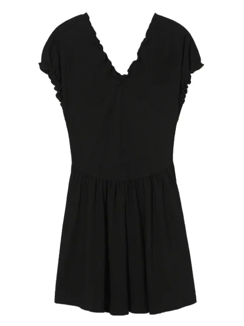 b+ab frill-neck self-tie mini dress