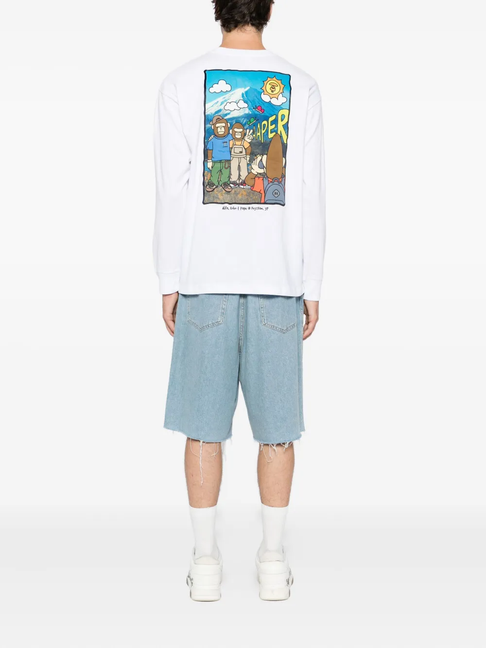 AAPE BY *A BATHING APE T-shirt met print - Wit