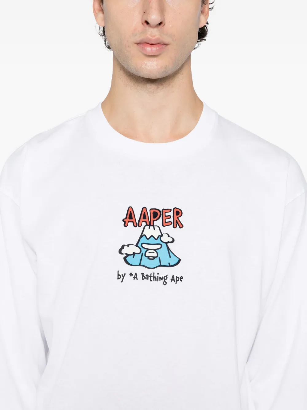 Aape By A Bathing Ape Screen-printed T-shirt In Brown