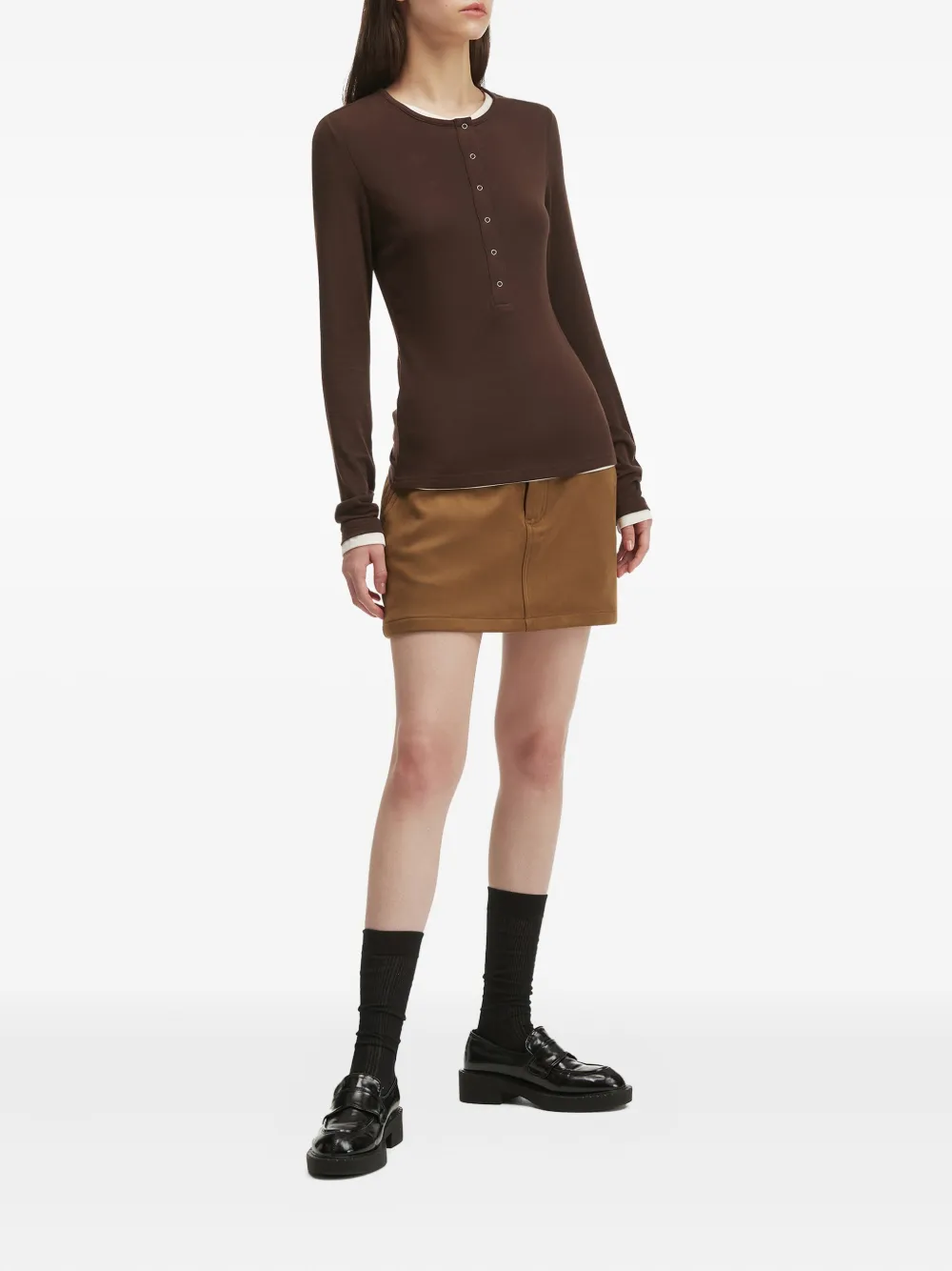 B+ab belted pocket skirt - Bruin