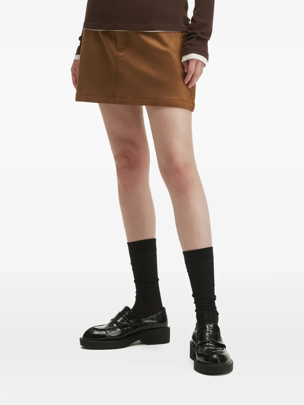 b+ab Rok met zak met ceintuur Bruin