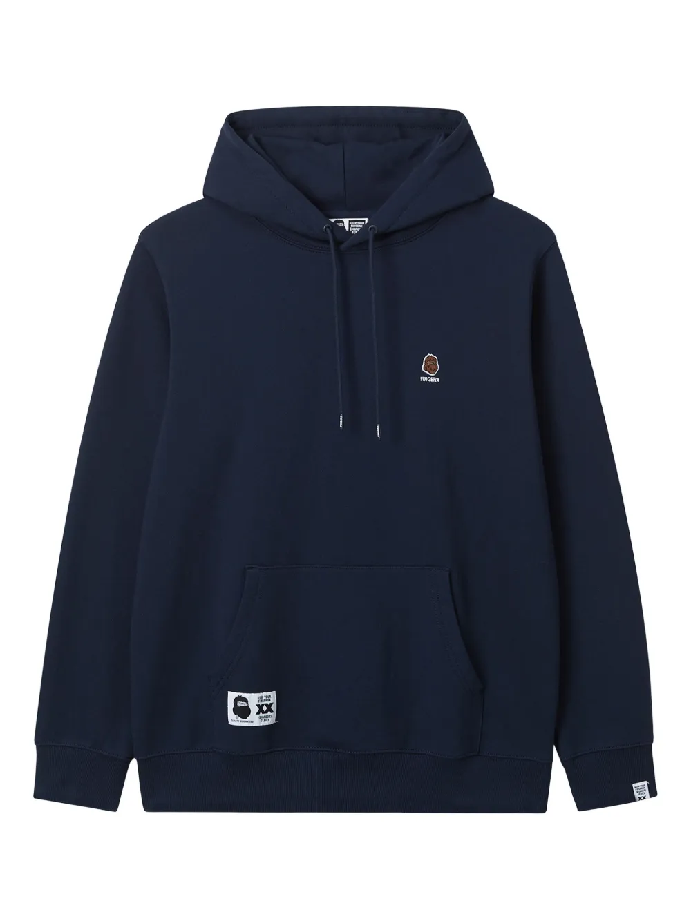 FINGERCROXX logo-detail long-sleeves hoodie | Blue | Image 1