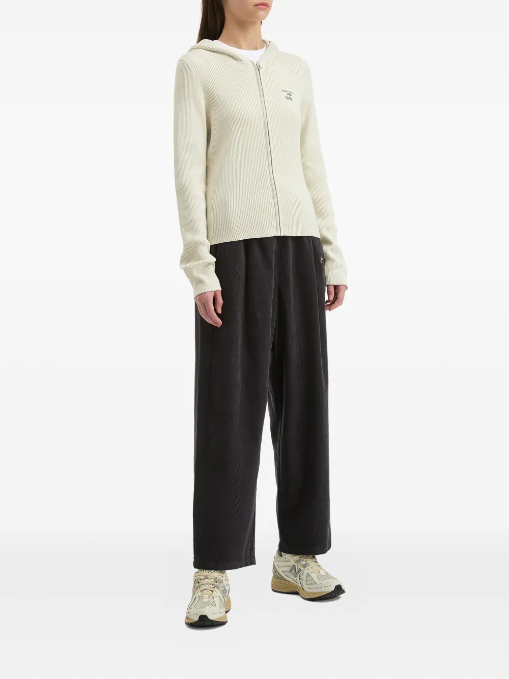 FINGERCROXX ribbed zip-up hooded cardigan | Cardigans | Image 2