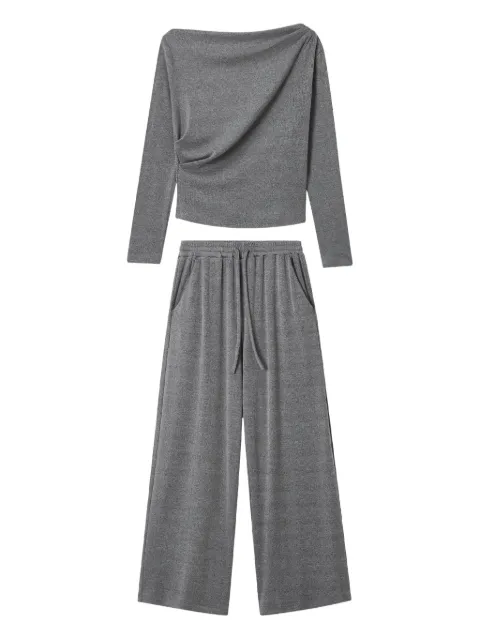 b+ab draped-neck wide-leg set