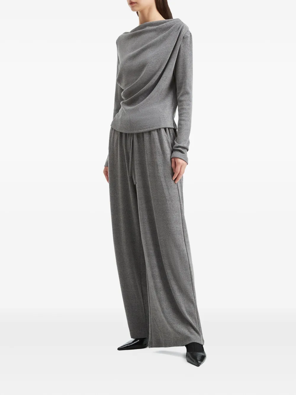 b+ab draped-neck wide-leg set | Wide-Leg Pants | Image 2