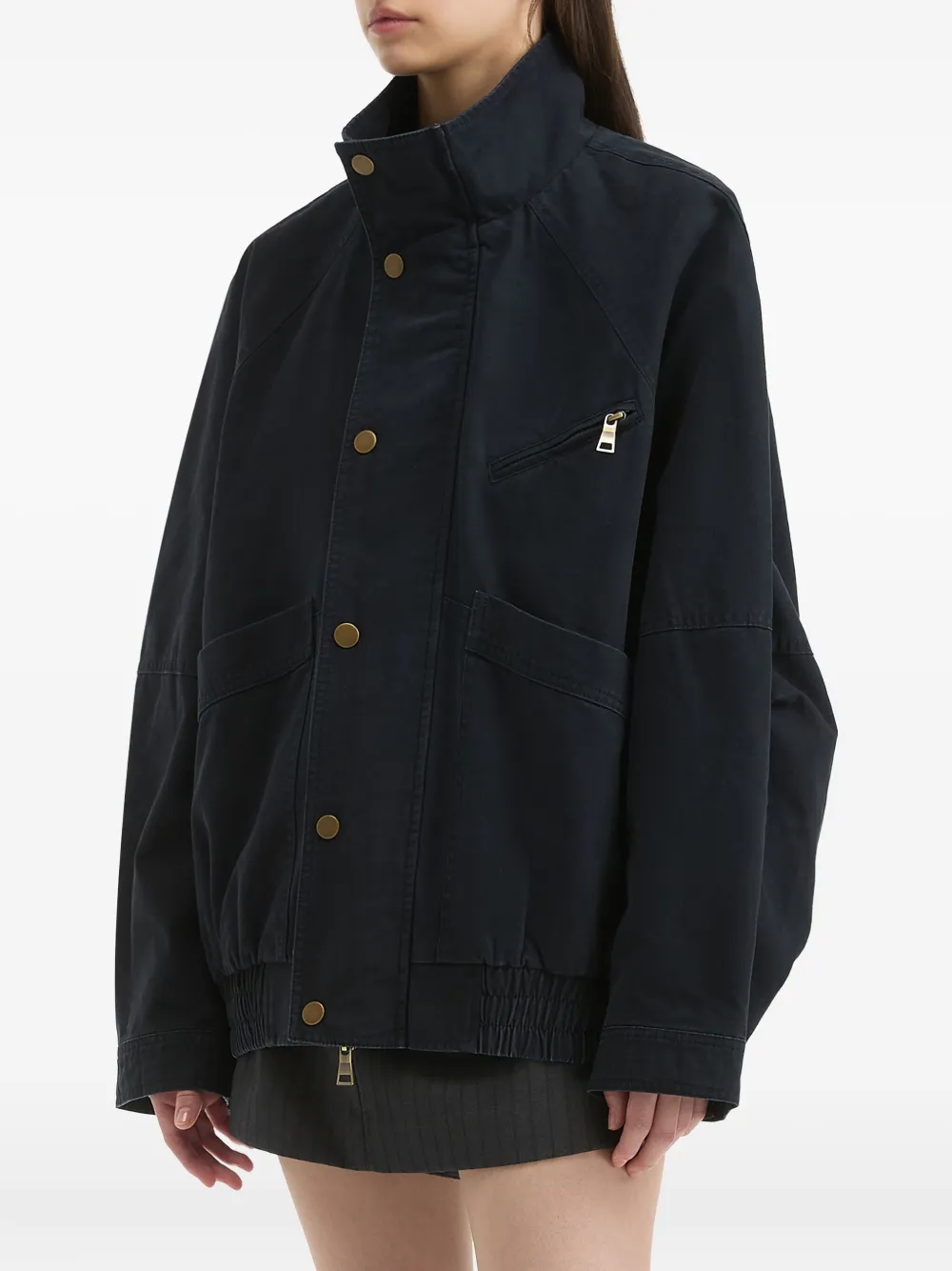 B+ab Button-fastening Jacket In Blue