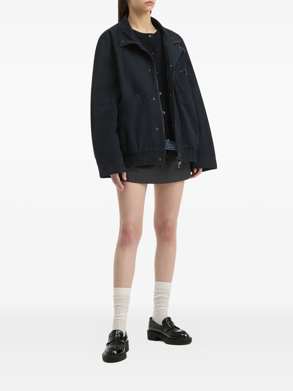 B+ab Button-fastening Jacket In Blue