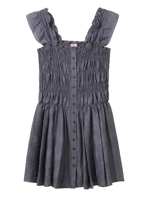 b+ab ruffled smocked mini dress