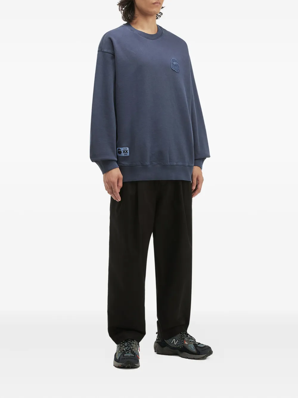 FINGERCROXX pleated logo trousers - Zwart