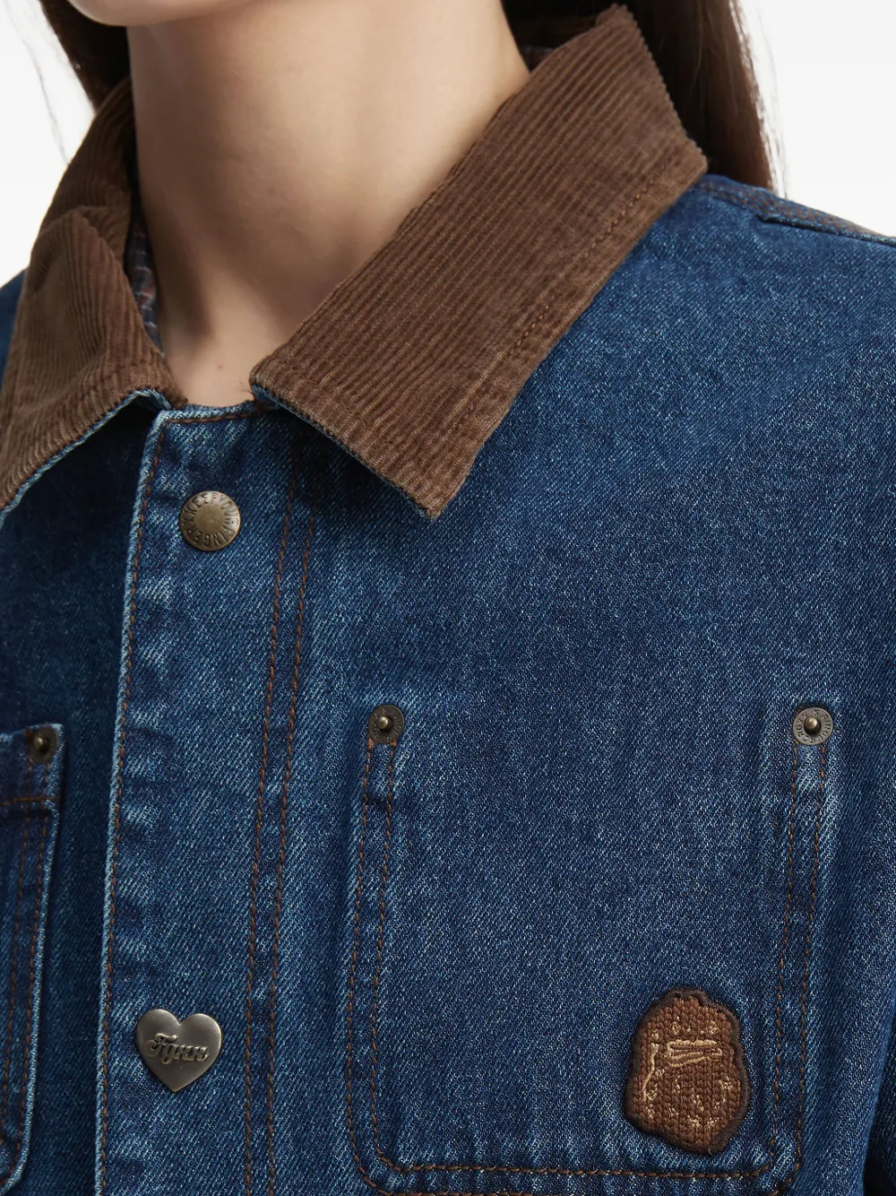 FINGERCROXX Denim jack Blauw