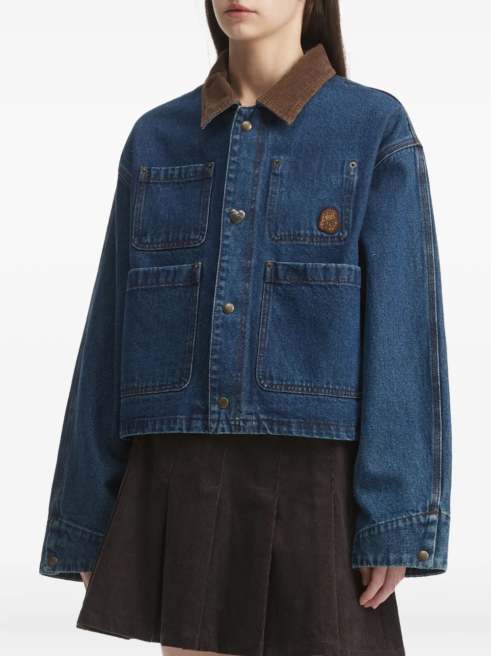 FINGERCROXX Denim jack Blauw