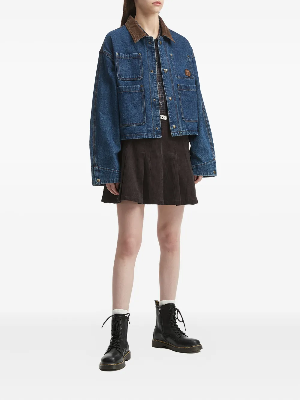 FINGERCROXX corduroy-collar denim jacket | Denim Jackets | Image 2