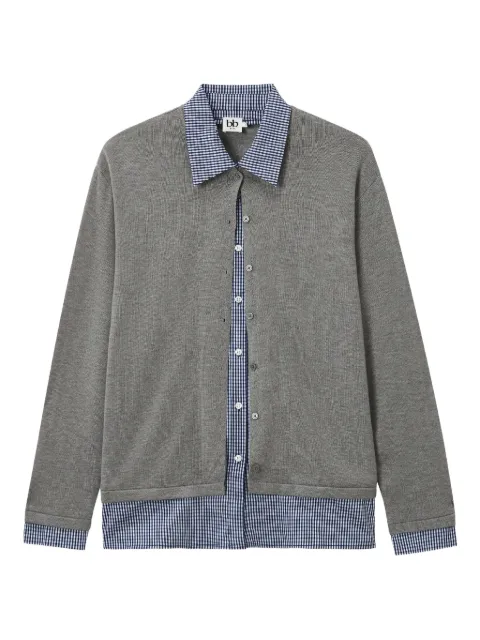 b+ab button-front layered cardigan