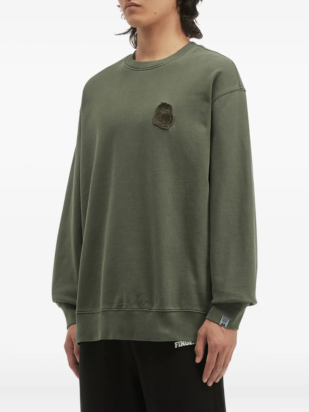 Fingercroxx Cotton Sweatshirt In Green