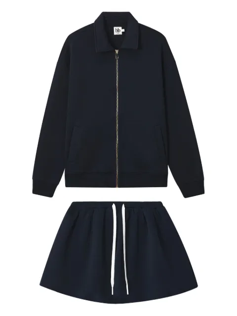 b+ab zip-front drawstring-waist set