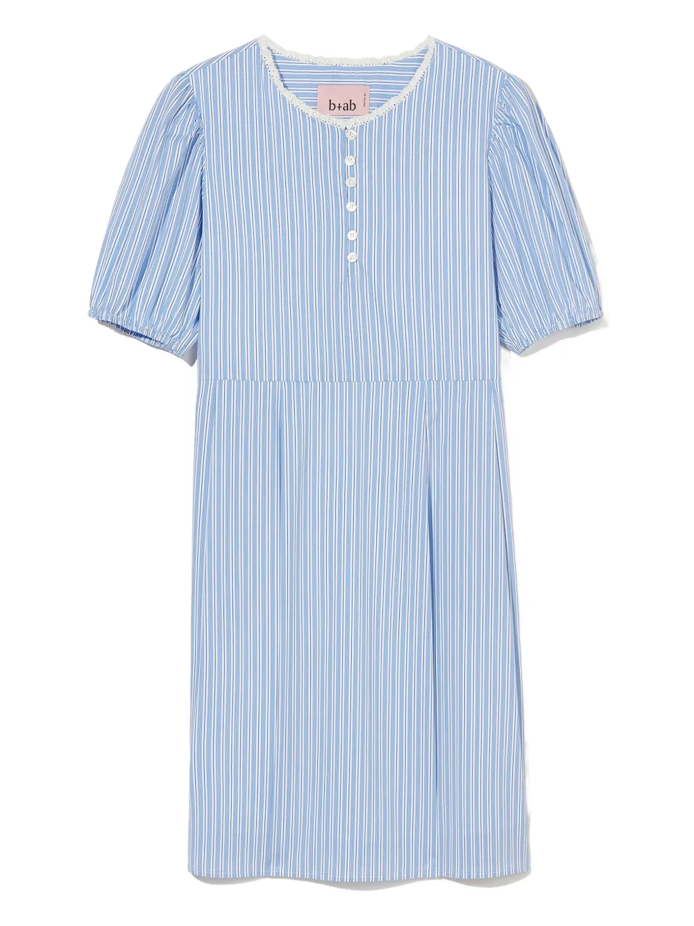 b+ab puff-sleeve striped mini dress | Blue | Image 1