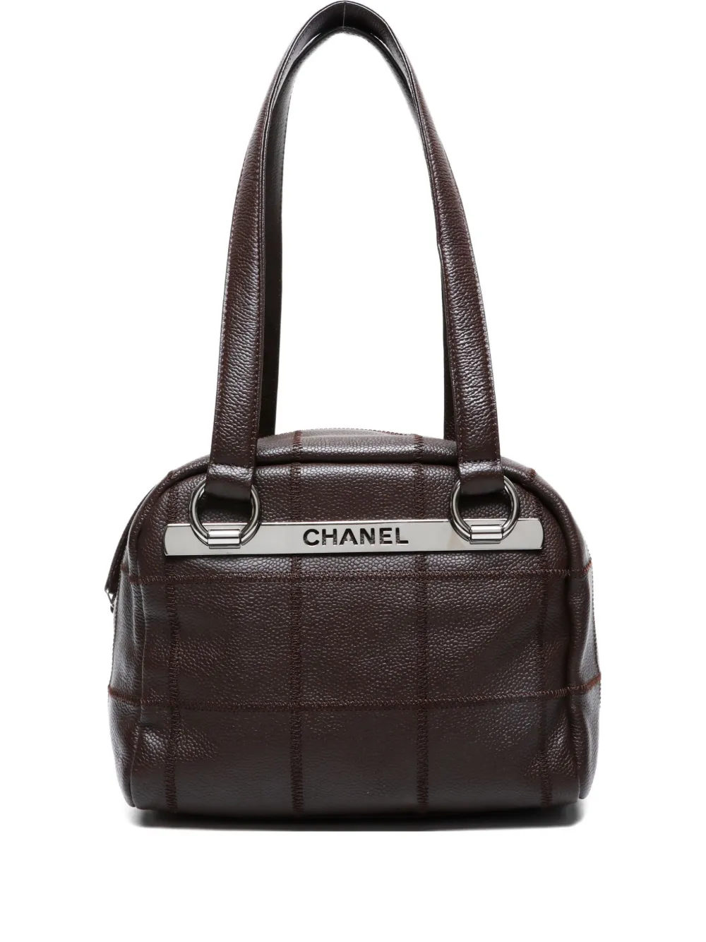 CHANEL Pre-Owned 2004-2005 Choco Bar Bowling shoulder bag - ブラウン CHANEL Pre-Owned 2004-2005 Choco Bar Bowling shoulder bag - ブラウン