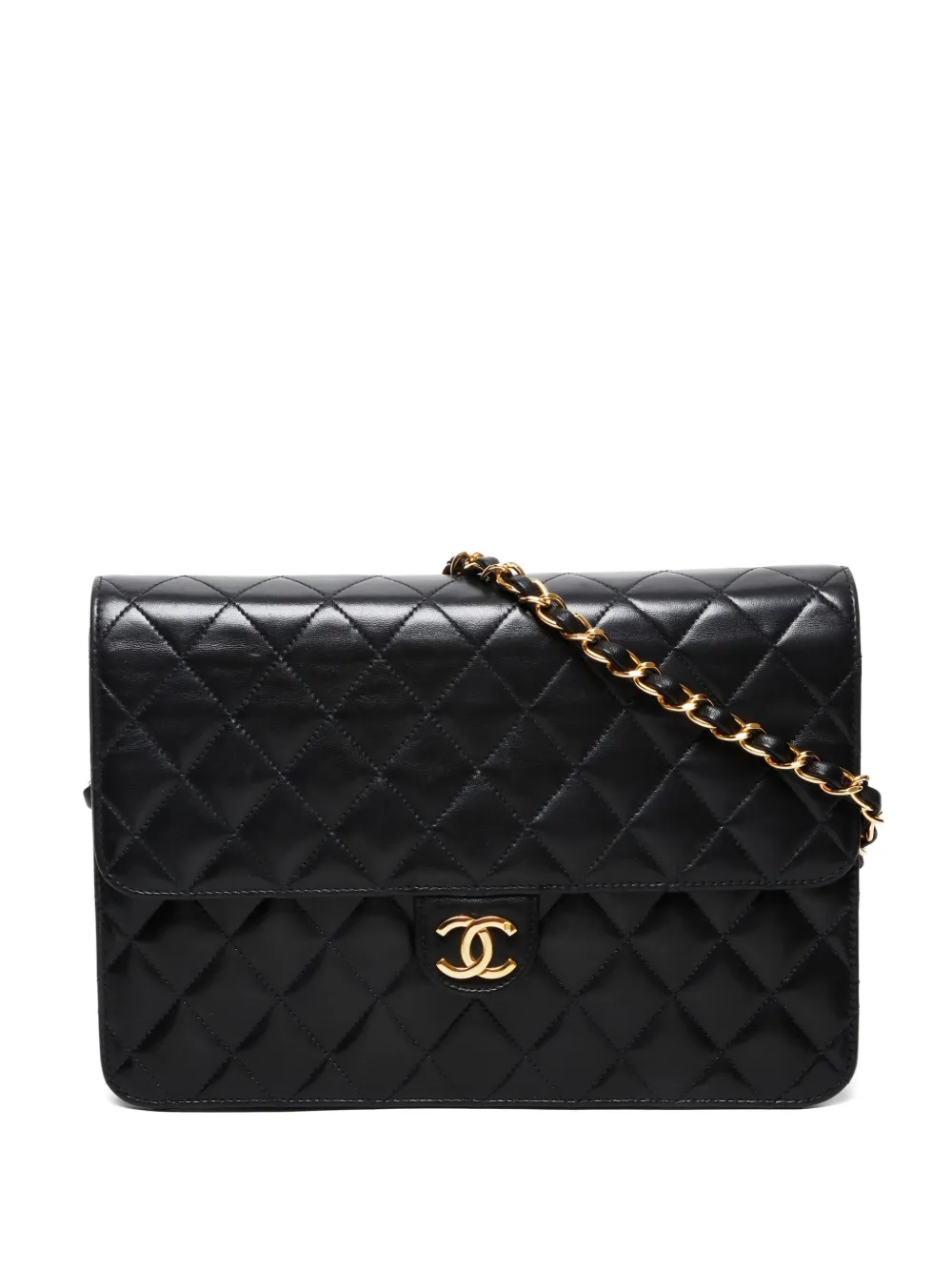 CHANEL Pre-Owned 1997-1999 Push-lock shoulder bag - ブラック CHANEL Pre-Owned 1997-1999 Push-lock shoulder bag - ブラック