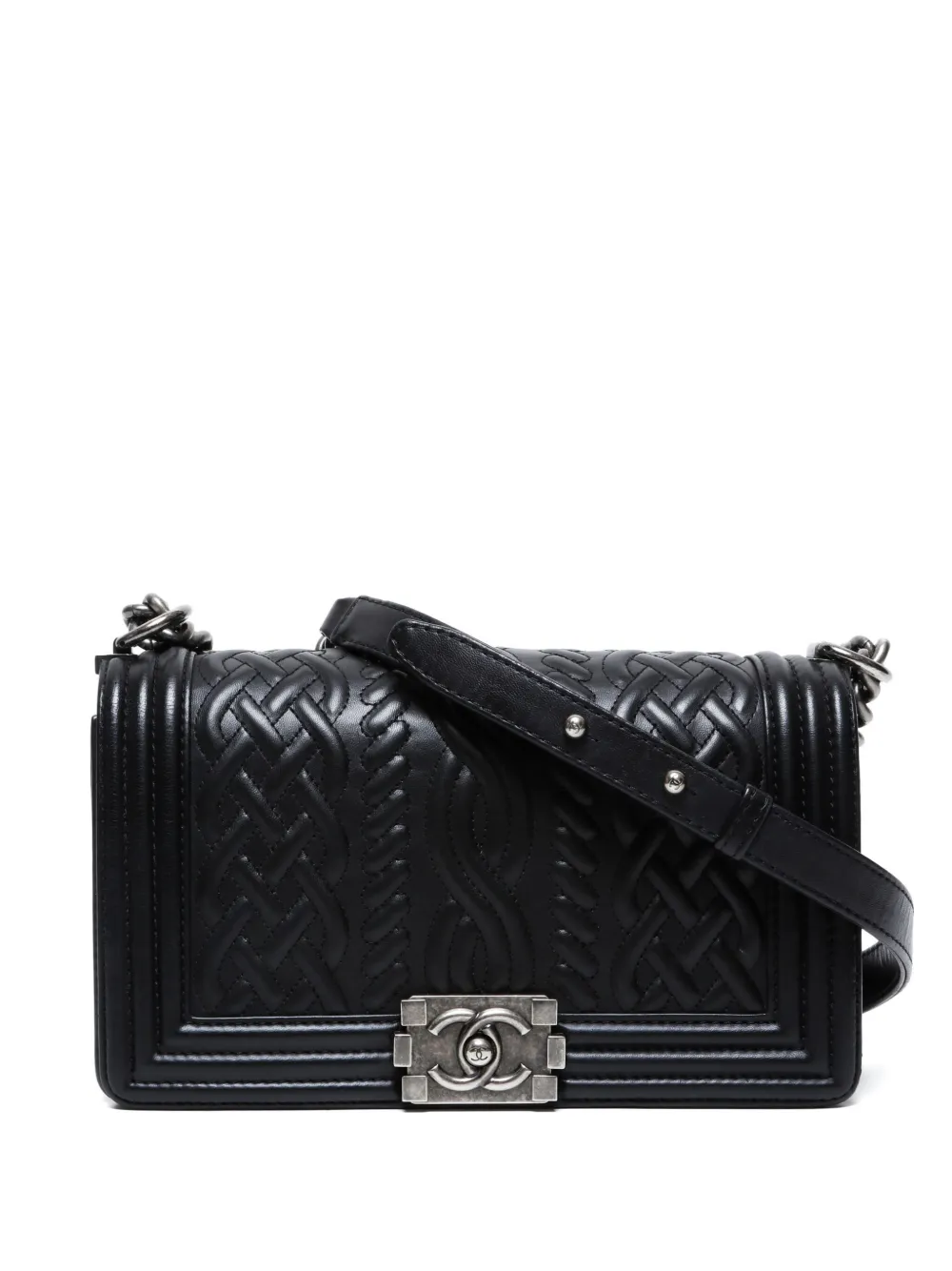 CHANEL Pre-Owned 2013-2014 medium Boy shoulder bag - ブラック CHANEL Pre-Owned 2013-2014 medium Boy shoulder bag - ブラック