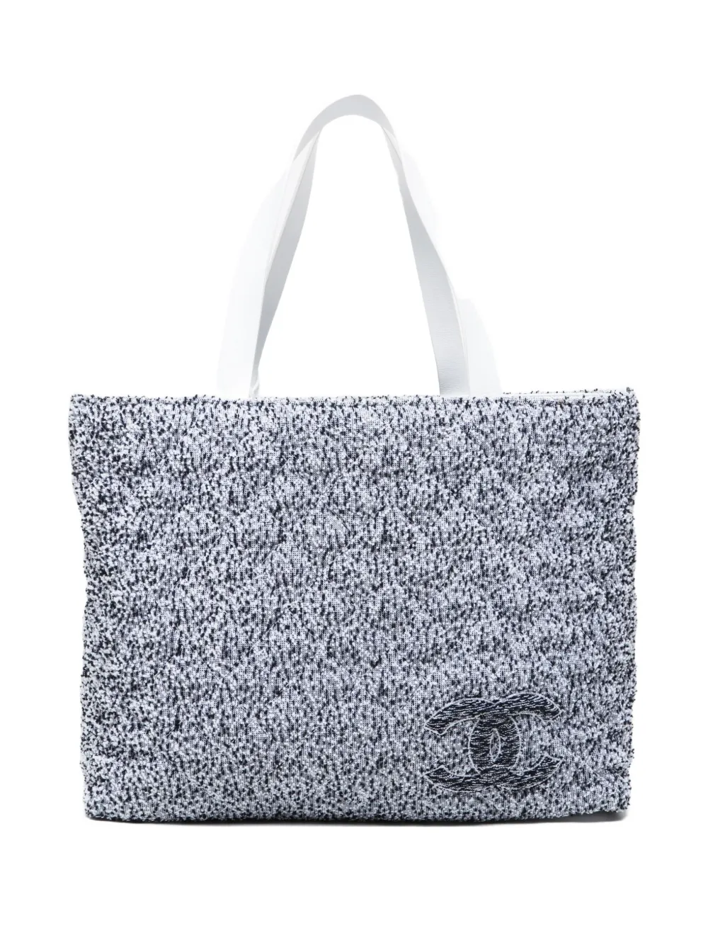 Pre-owned Chanel 2000-2020s Cc Mark Tote Bag In Gray