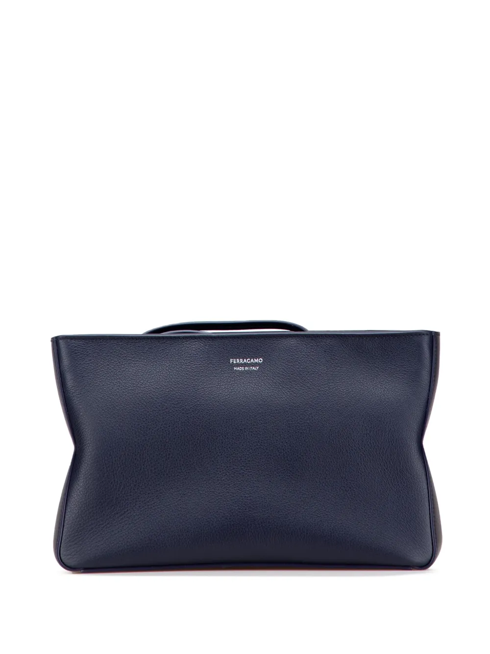 Ferragamo Pre-Owned 2000-2025 レザーソフトポーチ クラッチバッグ - ブルー Ferragamo Pre-Owned 2000-2025 レザーソフトポーチ クラッチバッグ - ブルー