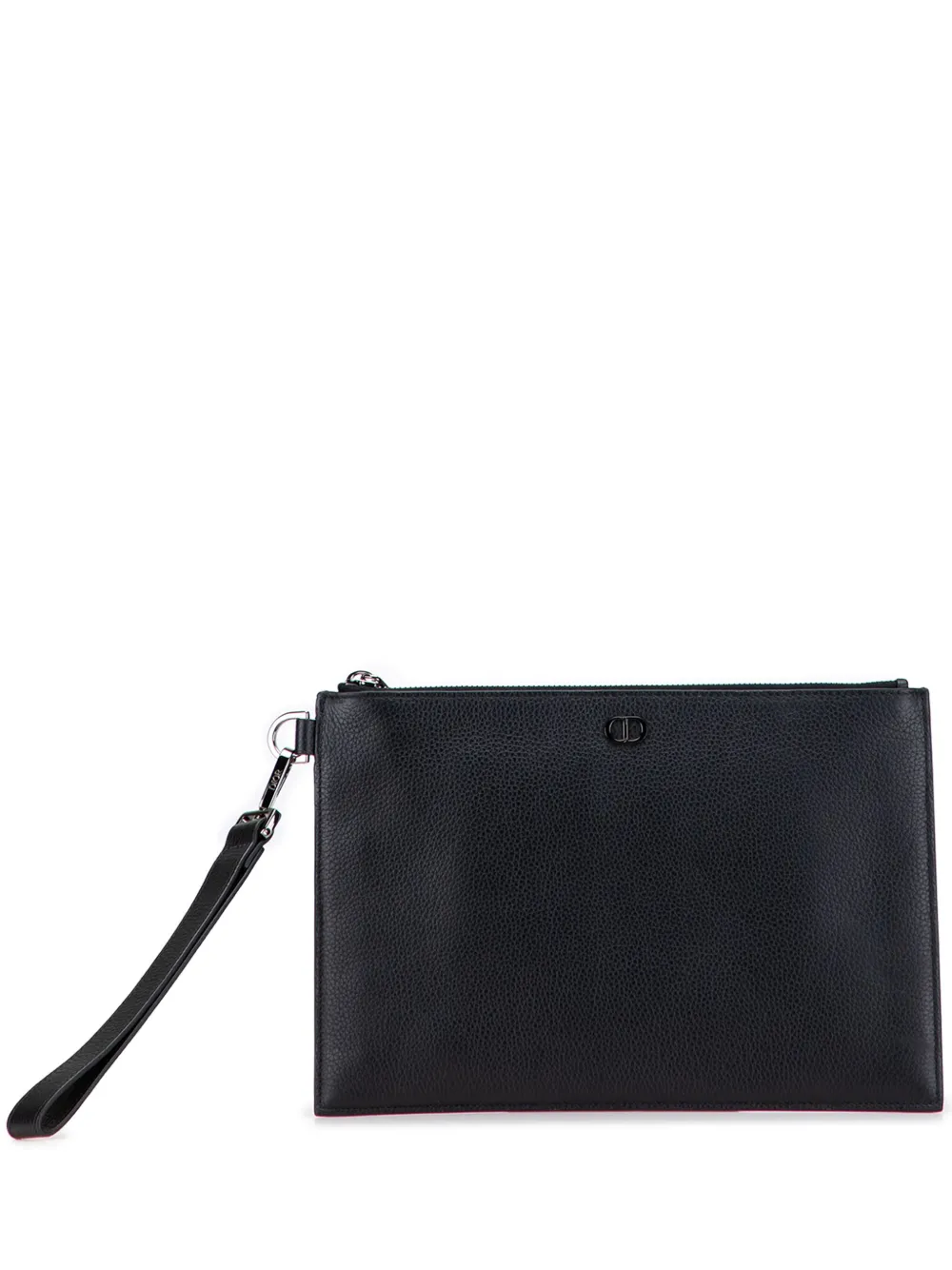 Christian Dior Pre-Owned 2022 グレインカーフ CD アイコン シグネチャー A5 ポーチ クラッチバッグ - Christian Dior Pre-Owned 2022 グレインカーフ CD アイコン シグネチャー A5 ポーチ クラッチバッグ -