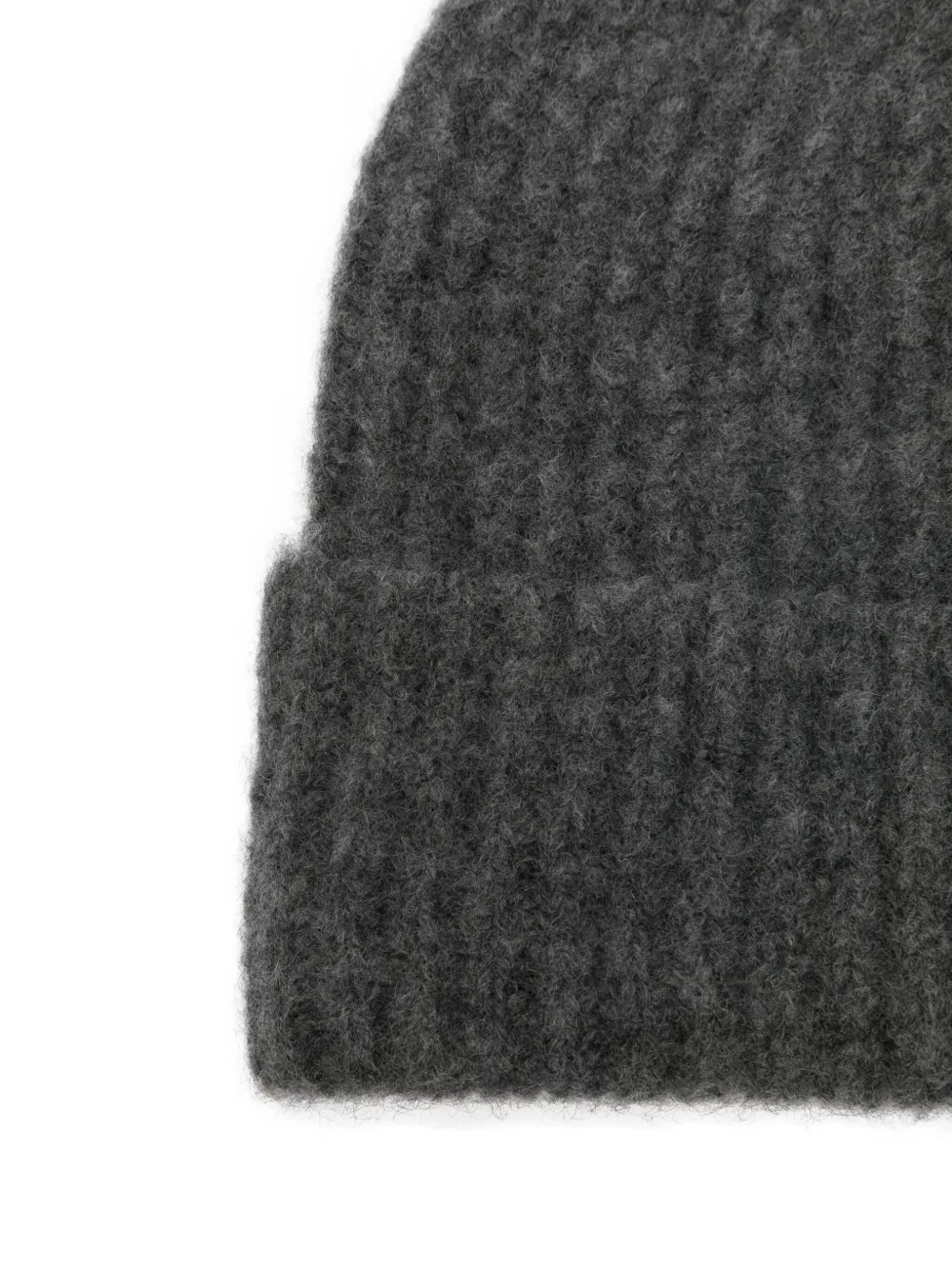 Roberto Collina Ribbed Beanie In Gray