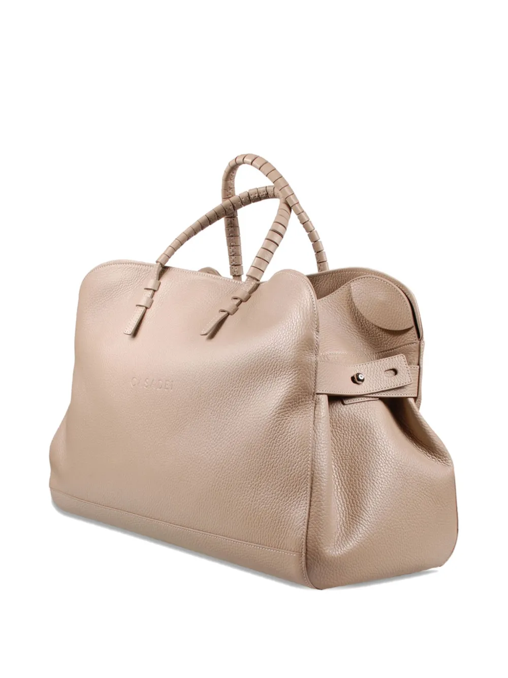Casadei braided-handle leather tote bag - Beige