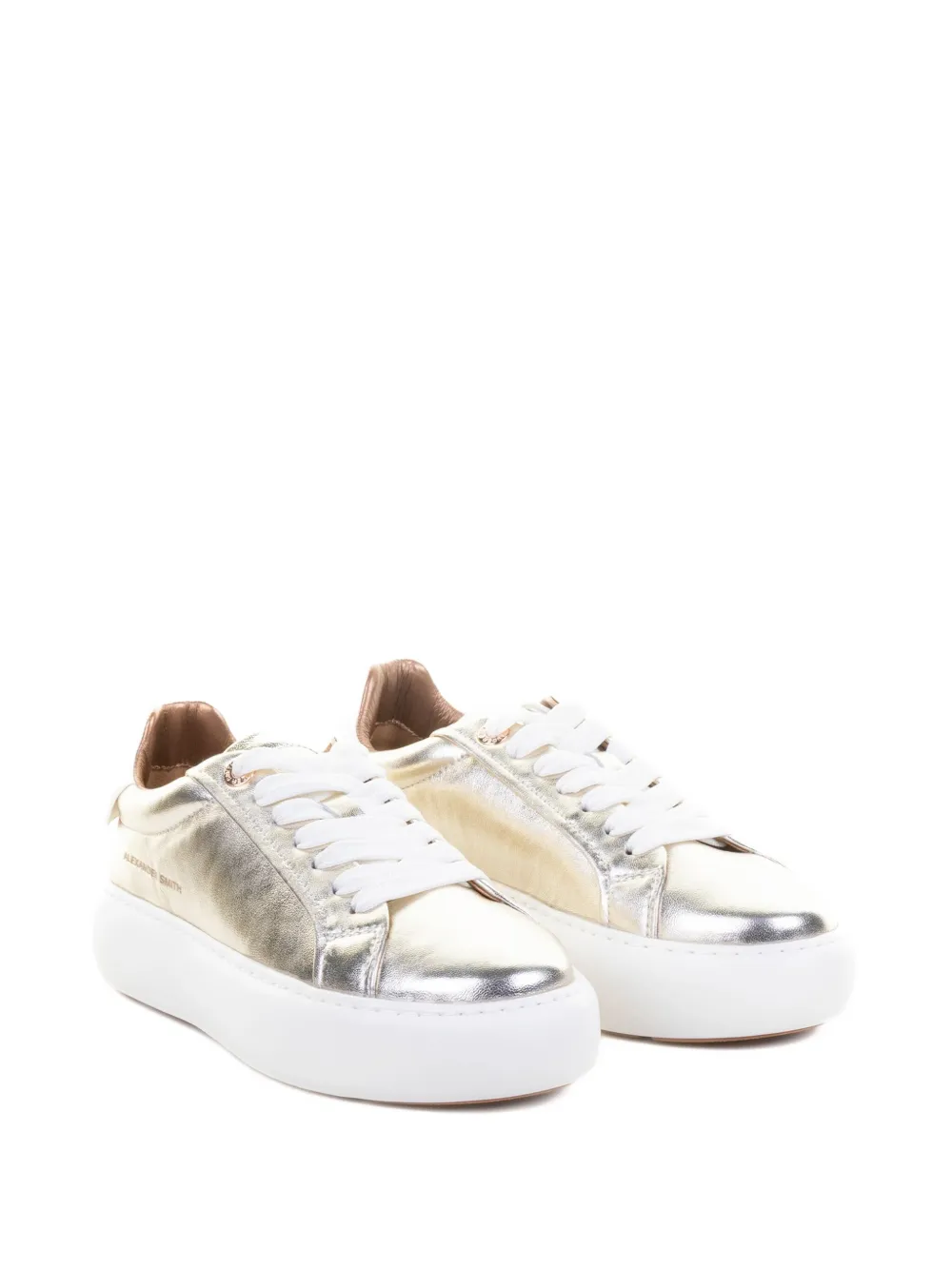 Alexander Smith metallic leather sneakers - Geel